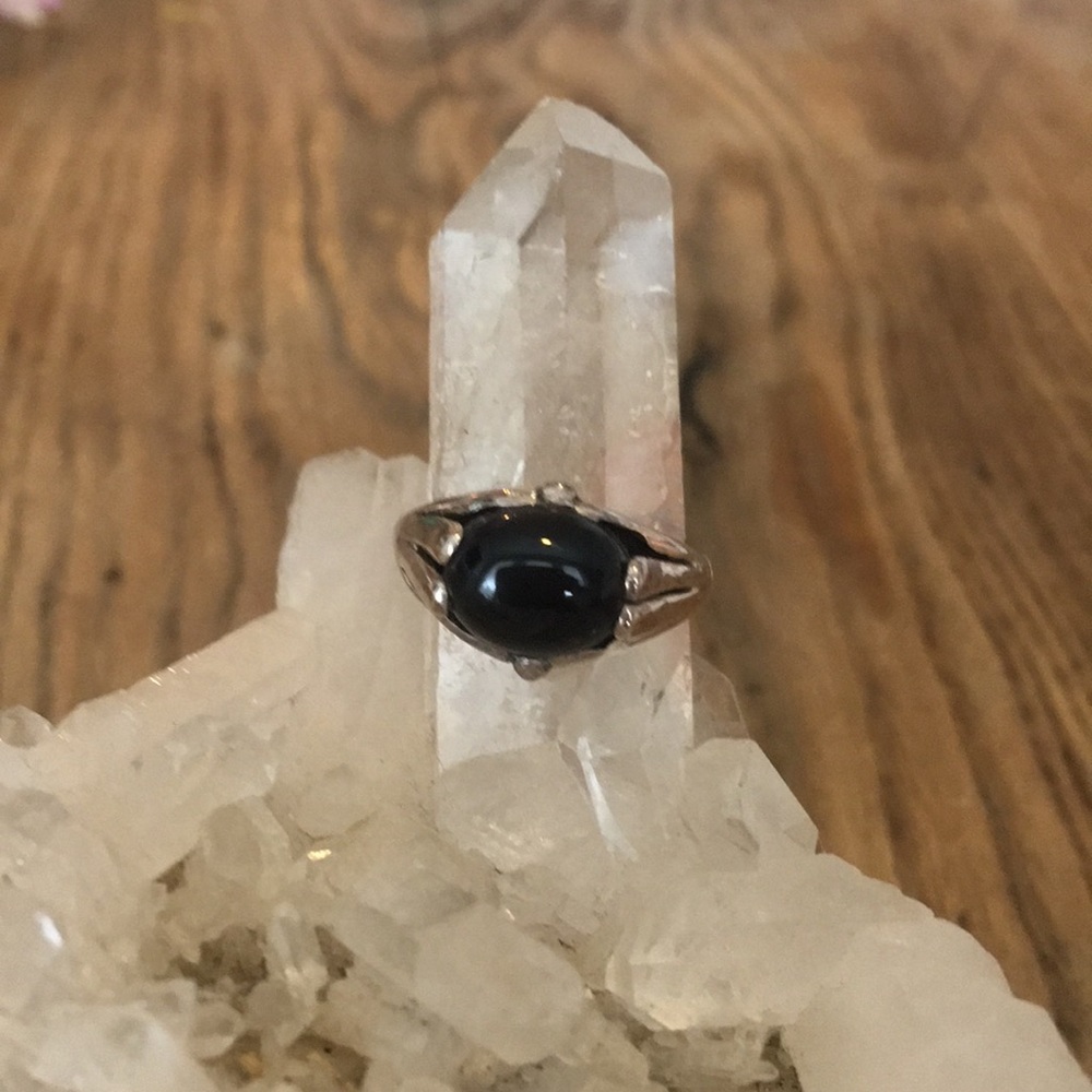 ✨🖤 Sterling Silver with Onyx Stone Ring
